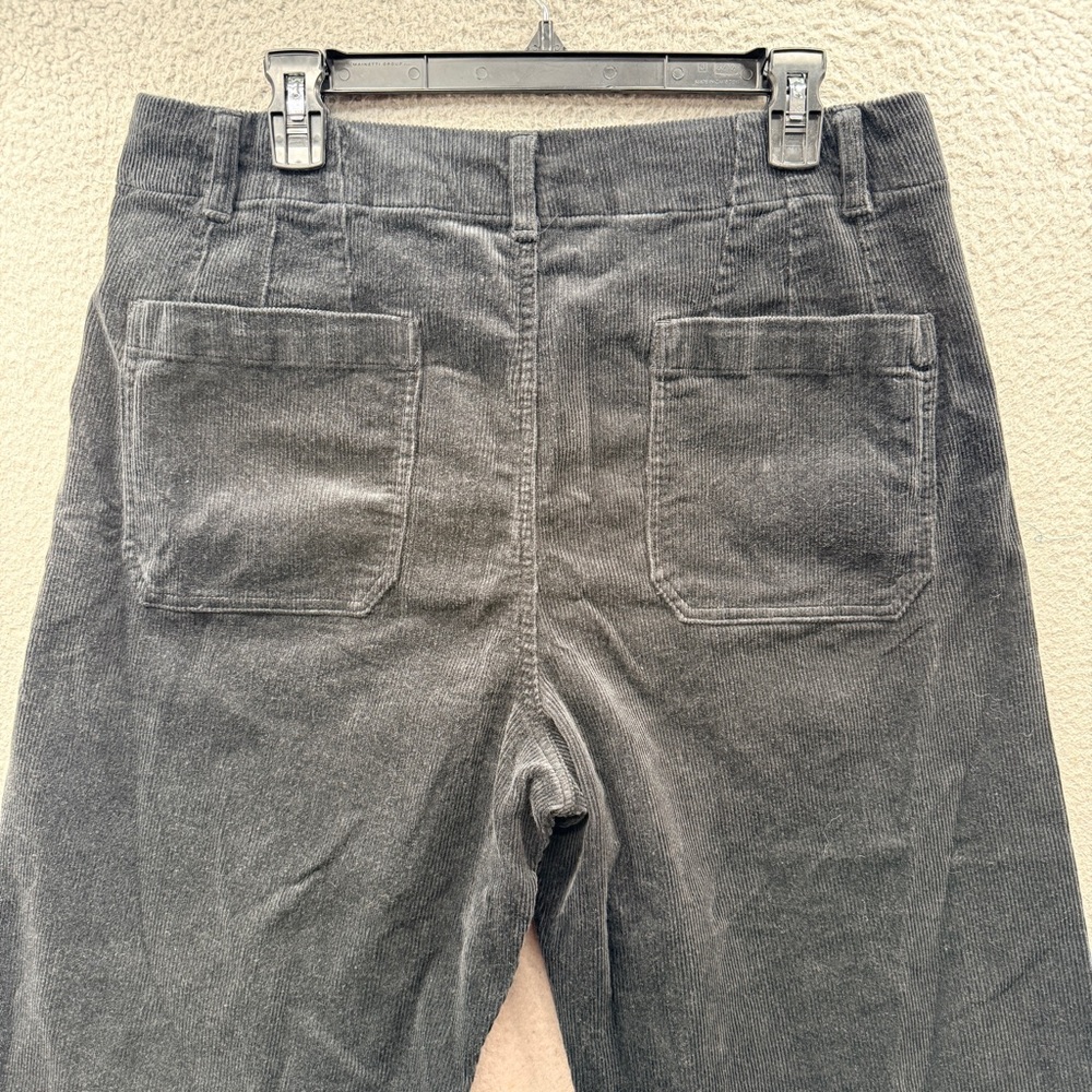 Quince Organic Stretch Corduroy Cropped Wide Leg Pants In Black Size 14 NWT - Picture 9 of 15